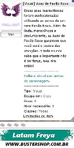 [Visual] Asas de Pavão Roxo