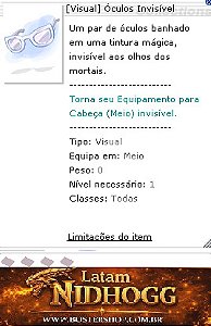 Visual] Óculos Invisível