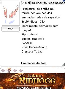 [Visual] Orelhas de Fada Animada Encantada com o Criador