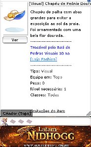 Chapéu de Peônia Dourada Encantada o Criador