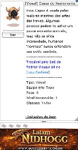 Capuz do Mestre Necromante