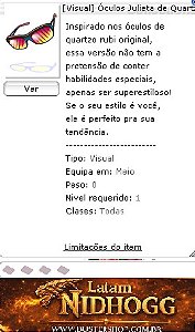 Óculos Julieta de Quartzo Rubi