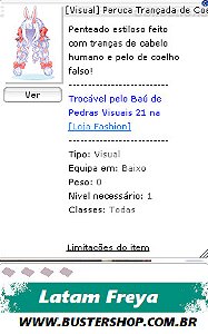 [Visual] Peruca Trançada de Coelho