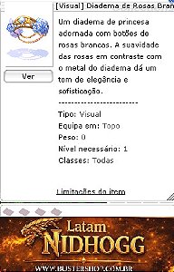 [Visual] Diadema de Rosas Brancas