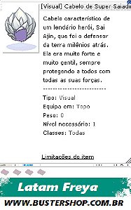 Visual Cabelo de Super Saiadim Ultra