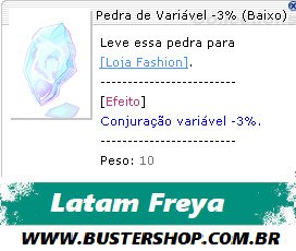 Pedra de Variável -3% (Baixo)