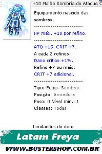 +10 Malha Sombria do Ataque Crítico