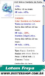 +10 Brinco Sombrio do Portador