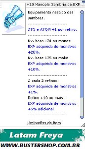 +10 Manopla Sombria de EXP