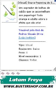 [Visual] Sopra-Poporing de Sabão