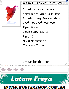 [Visual] Lenço de Rosto Vermelho