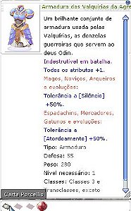 Armadura das Valquíria da Agressão AGI+3