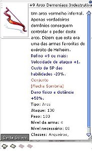 +9 Arco Demoníaco Indestrutível Rebelde