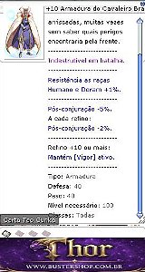 +10 Armadura do Cavaleiro Branco do Alto Risco