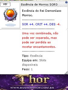 Essência de Morroc SOR3