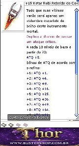 +15 Katar Rubi Rebelde do Cavaleiro