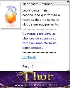 Lubrificante Refinado [ Cartas Não MVP ]