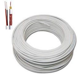 Cabo coaxial bipolar 4mm com 80% de malha blindado- Rolo de 100 metros