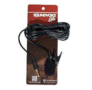 Microfone de Lapela Soundvoice Lite Soundcasting 200 3Metros