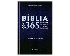 Biblia Sagrada 365 Reflexões e Plano Hipergigante Capa Dura