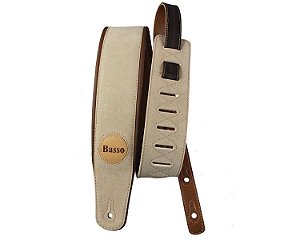 Correia Basso CLA01 Suede Bege Violão Baixo Guitarra Viola