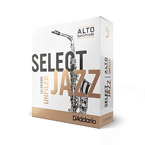 Palheta Sax Alto 2M (caixa com 10) D Addario Woodwinds Select Jazz Unfield RRS10ASX2M