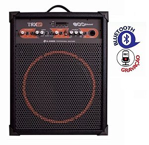 Caixa De Som Amplificada LL Audio TRX12 Multiuso Com Gravador Usb Rádio Fm