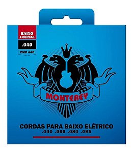 Encordoamento para Baixo 4 Cordas Monterey EMB440 040