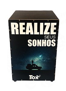 Cajon Acústico Nobre Tok 403 Estampado Realize Seus Sonhos