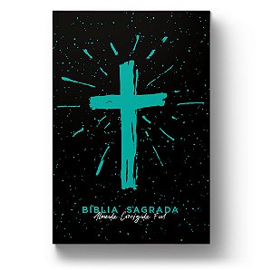 Bíblia Sagrada ACF Slim 760 Letra Normal Cruz Tiffany