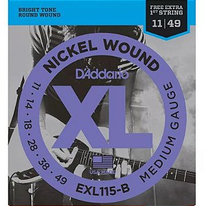 Encordoamento Daddario Para Guitarra Cordas 011 Exl115-b