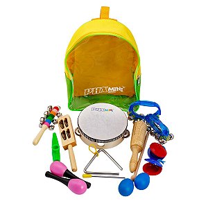 Kit Bandinha PHX TZ101 Dez Instrumentos Infantis c/ Mochila