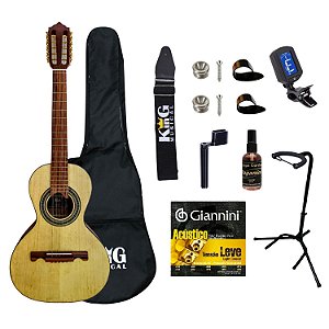 Viola Acústica Giannini VS4 CEDRO Natural Capa Limpa Cordas