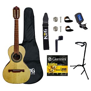 Viola Acústica Giannini VS4 CEDRO Natural Capa Suporte Chão