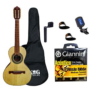 Viola Acústica Giannini VS4 CEDRO Natural Capa Encordoador