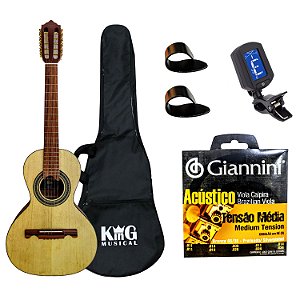 Viola Acústica Giannini VS4 CEDRO Natural Capa Encordoamento