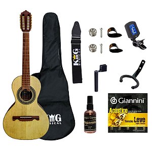 Viola Acústica Giannini VS4 CEDRO Natural Capa Limpa Cordas