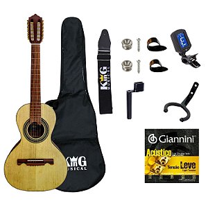 Viola Acústica Giannini VS4 CEDRO Natural Suporte Parede