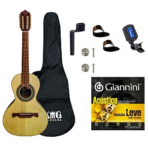 Viola Acústica Giannini VS4 CEDRO Natural Capa Corda Roldana