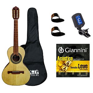 Viola Acústica Giannini VS4 CEDRO Natural Capa Encordoamento