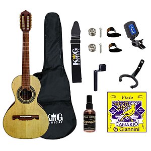 Viola Acústica Giannini VS4 CEDRO Natural Capa Limpa Cordas