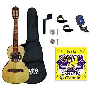 Viola Acústica Giannini VS4 CEDRO Natural Capa Corda Roldana