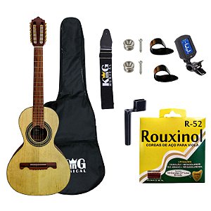 Viola Acústica Giannini VS4 CEDRO Natural Capa Corda Correia