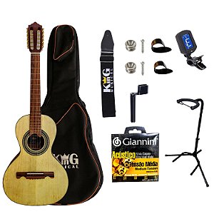 Viola Acústica Giannini VS4 CEDRO Natural Capa Suporte Chão