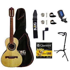 Viola Acústica Giannini VS4 CEDRO Natural Capa Suporte Chão