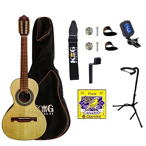 Viola Acústica Giannini VS4 CEDRO Natural Capa Suporte Chão