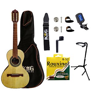 Viola Acústica Giannini VS4 CEDRO Natural Capa Suporte Chão