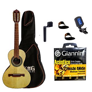 Viola Acústica Giannini VS4 CEDRO Natural Capa Encordoador