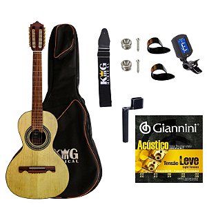 Viola Acústica Giannini VS4 CEDRO Natural Capa Corda Correia