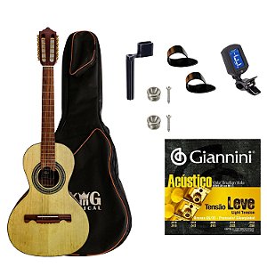 Viola Acústica Giannini VS4 CEDRO Natural Capa Corda Roldana